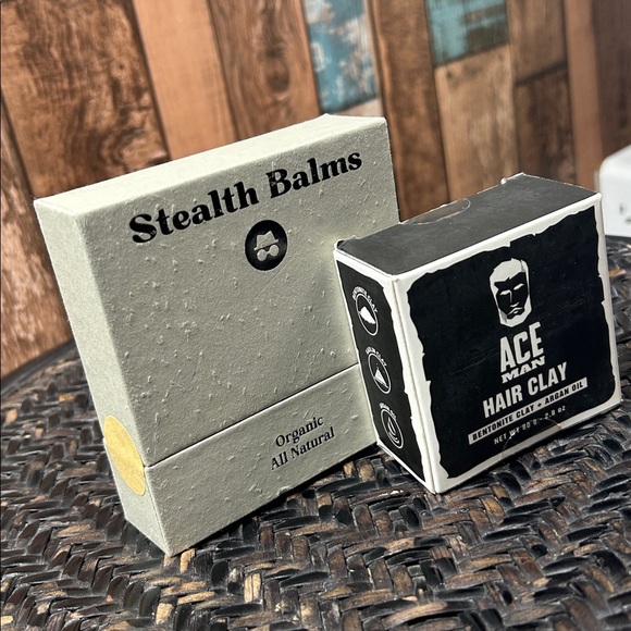 Ace Man Hair Clay with Stealth 3 pack lip Balms Lot - Picture 2 of 13